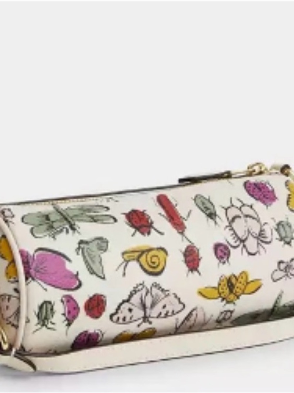 Coach White Multicolor Insect Print Mini Shoulder Bag - Picture 3 of 3